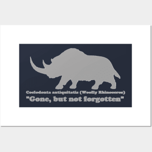 Coelodonta antiquitatis (Woolly Rhinoceros) Front Design Posters and Art